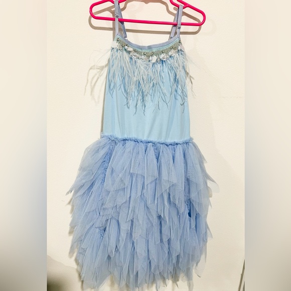 Girls feathers tutu dress size 7/8 - Picture 1 of 1